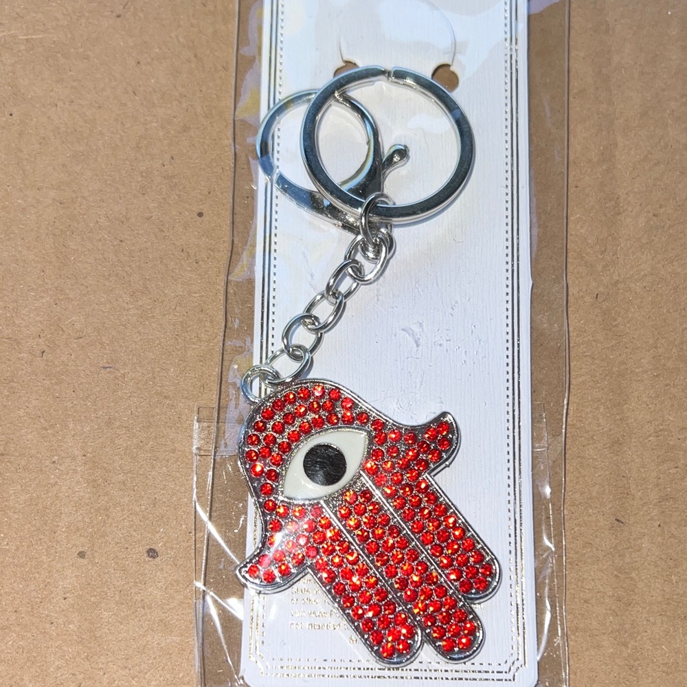 2/$30 Red Hamsa Hand Keychain